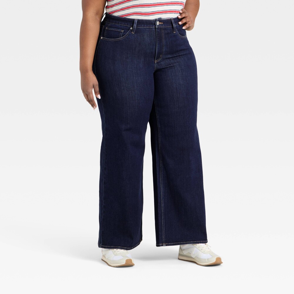 Everyday High-Rise Wide Leg Jeans - Dark Wash 8